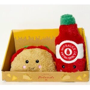 Taco & Hot Sauce Snuggable Friends Microwavable Warmers/Cold Compresses